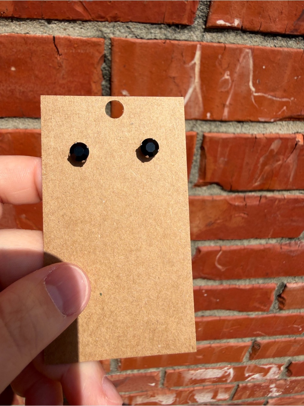 Black Stud Earrings - Unbranded